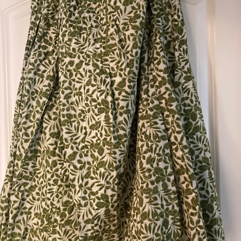 Green Floral Skirt